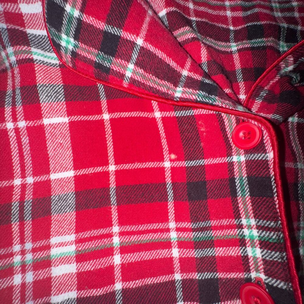 Kim‎ Rogers Womens L Pajama Set Plaid Holiday Intimates Sleepwear Warm Cozy Soft - Picture 3 of 12